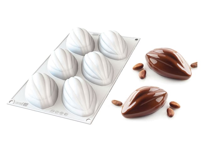 Silicone Mould - 6 Cocoa Pods - 30 x 17.5cm - Silikomart