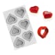 Heartix Silicone Mould - 6 hearts - 30 x 17.5cm - Silikomart