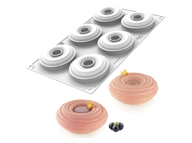 Sara Silicone Mould - 6 rounds - 30 x 17.5cm - Silikomart