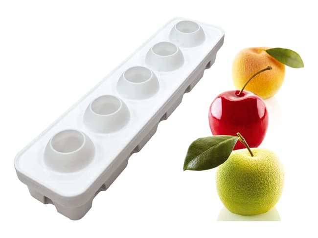 Fruit Silicone Mould (Apple/Peach/Cherry) - 40 x 10cm - Silikomart