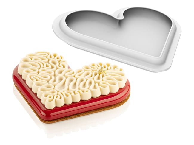 Silicone Mould - Level Heart - 30 x 17.5cm - Silikomart