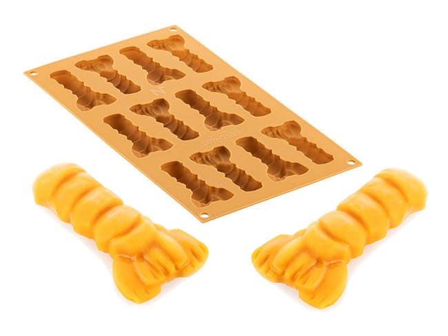 Naturae Silicone Mould - 12 langoustines - 30 x 17.5 cm - Silikomart