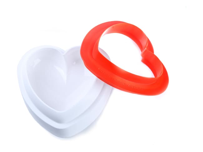 Rounded Heart Silicone Mould - Large rounded heart 17 x 16cm - Silikomart