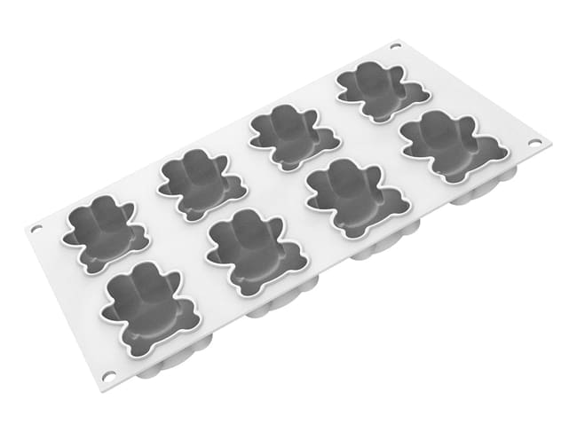 Silicone Mould - 8 teddy bears - 30 x 17,5cm - Silikomart