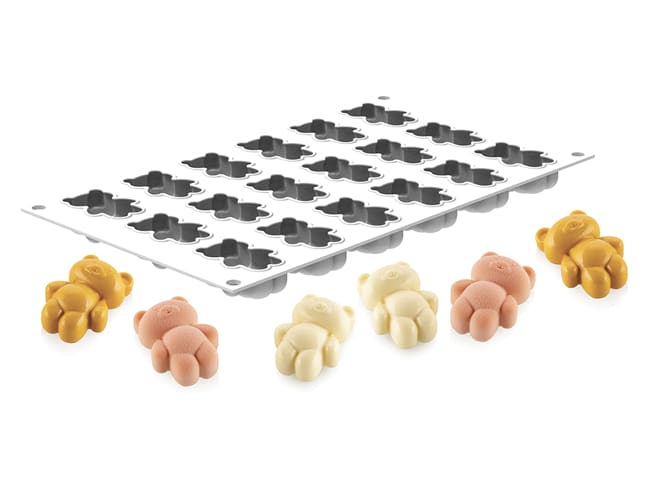 Silicone Mould - 18 teddy bears - 30 x 17,5 cm - Silikomart