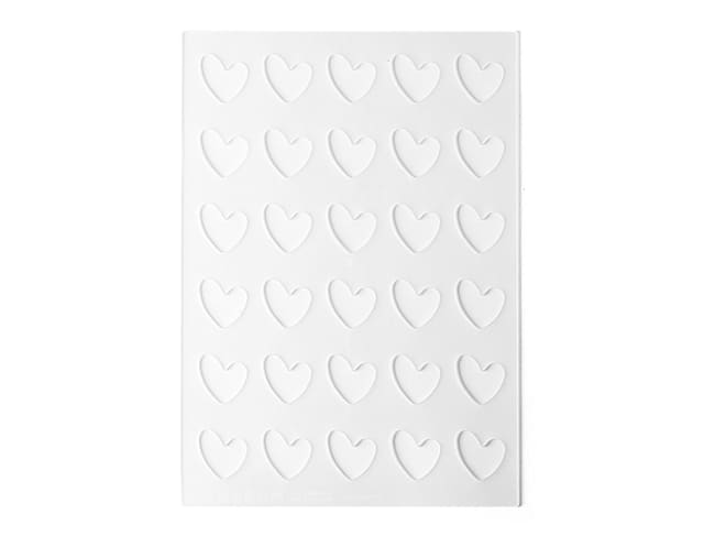 Silicone Chablon Stencil Mat (x 2) - 30 Hearts - Silikomart