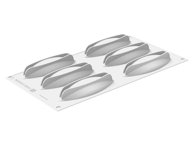 Silicone Mould - Cabosse 6-piece tart kit - 12 x 4 x H 2cm - Silikomart