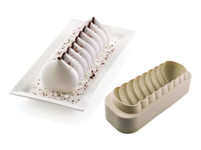 Yule Log Silicone Mould Meringue - 25 x 9cm - Silikomart