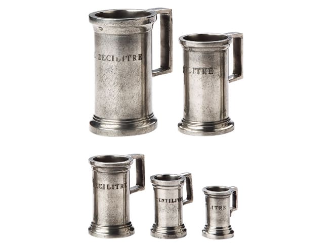 Set of 5 Pewter Measures