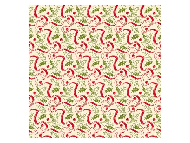 Biscuit Transfer Sheet - Holly leaves - Pack of 3 - Florensuc