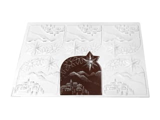 Yule Log Tip Chocolate Mould - Snowy landscape - Florensuc