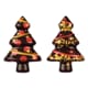 Printed Thermoformed Mould - Decorated Christmas trees - 5 x 3.5cm - Florensuc