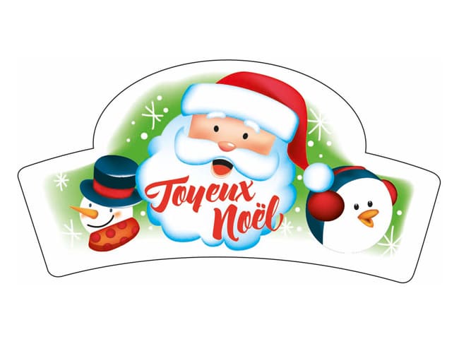 Wafer Paper Christmas Banners (x 24) - Santa - Florensuc