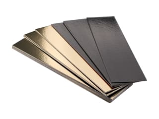 Gold/Black Rectangle Cake Board, Straight Edges