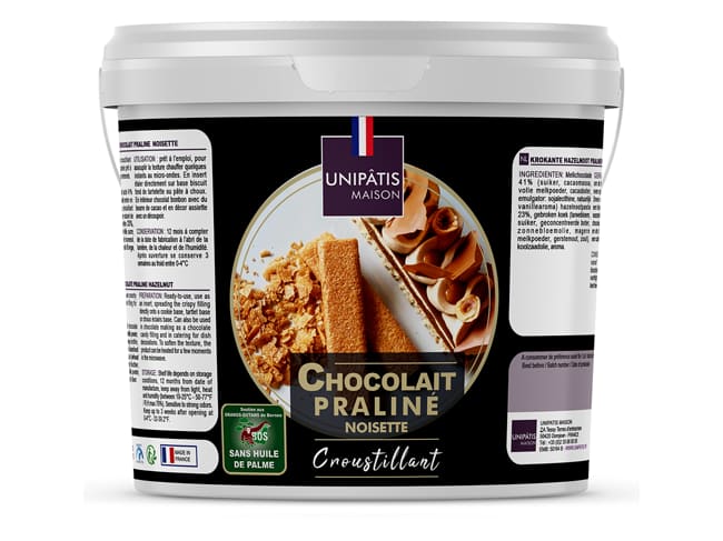 Crunchy Filling - Milk chocolate & praline - 1kg - Unipatis