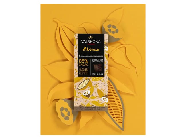 Abinao 85% Dark Chocolate Bar - 70g - Valrhona