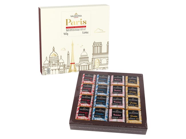 Paris 32 Chocolate Box - dark and milk chocolate - 160g - Valrhona