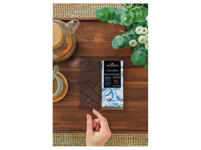 Caraibe 66% Dark Chocolate Bar - 70g - Valrhona