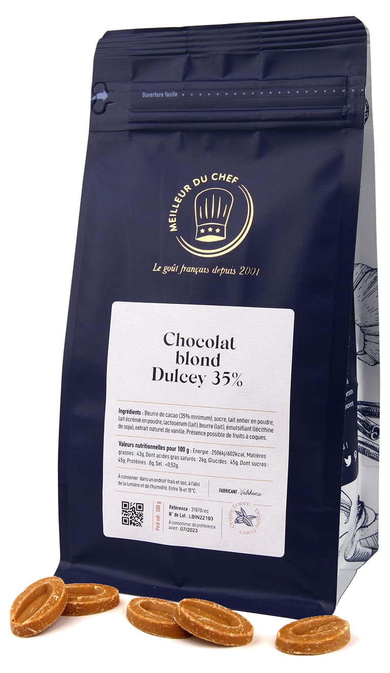 Dulcey Blond Chocolate Feves 35% - 500g - Valrhona - Meilleur du