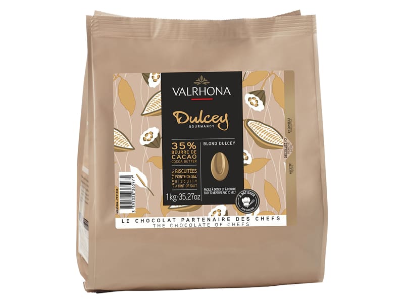 Valrhona Dulcey 35% Blond Couverture Chocolate Feves