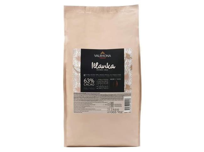 Illanka dark chocolate 63% - 3kg - Valrhona