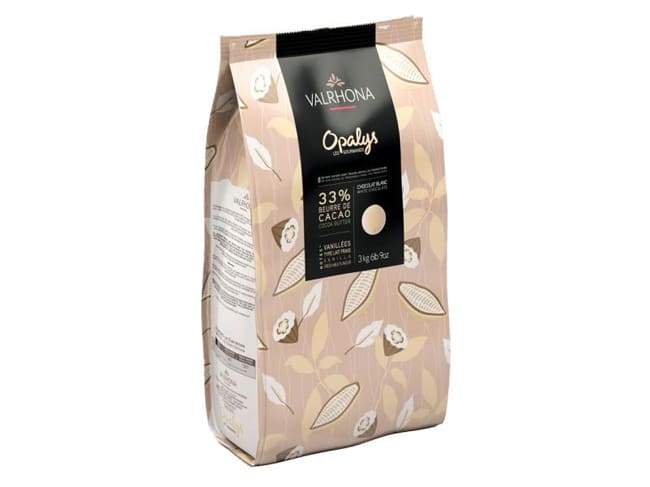 Opalys white chocolate 33%. - 3 kg - Valrhona