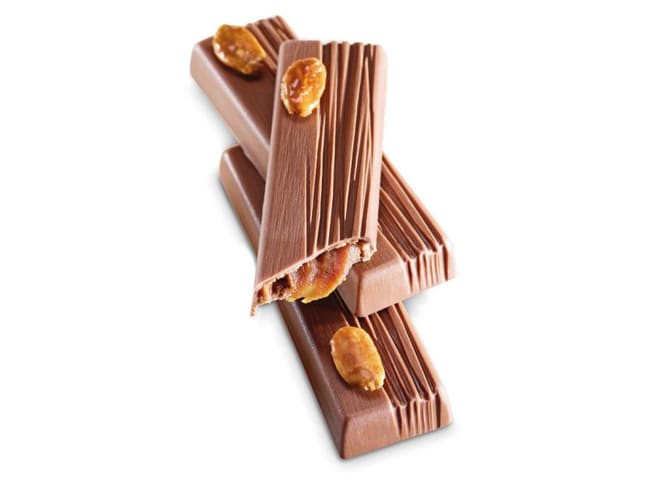 Thermoformed Chocolate Mould - 4 Amandia bars - Valrhona