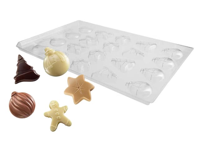 Thermoformed Chocolate Mould - Christmas shapes - Valrhona