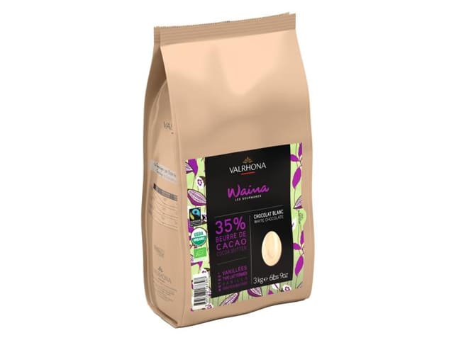 Organic White Chocolate Waina - 35% cocoa - 3kg - Valrhona