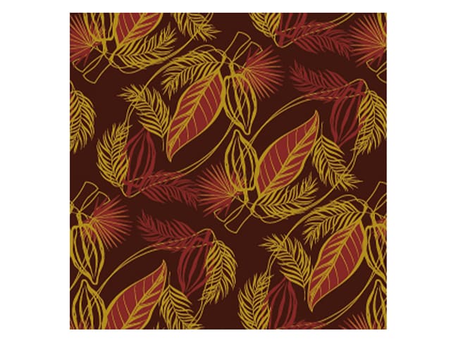 Chocolate Transfer Sheet - Cocoa tree - Pack of 5 sheets - Valrhona