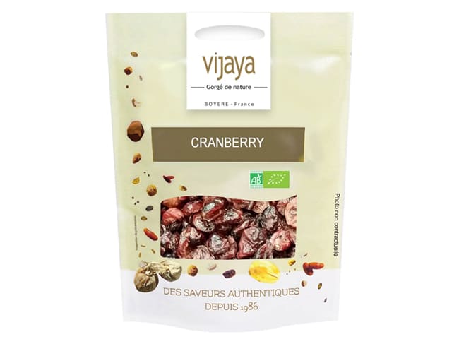 Organic dried cranberry - 500g - Vijaya