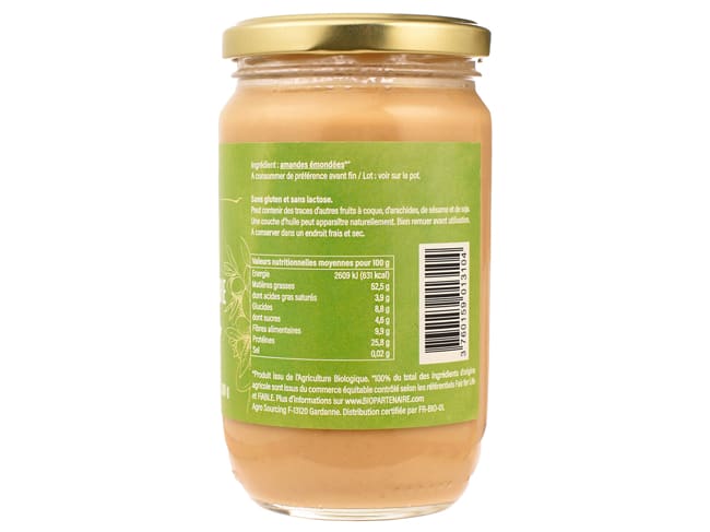 Purée d'amande Bio 100% - 300 g - Pépite