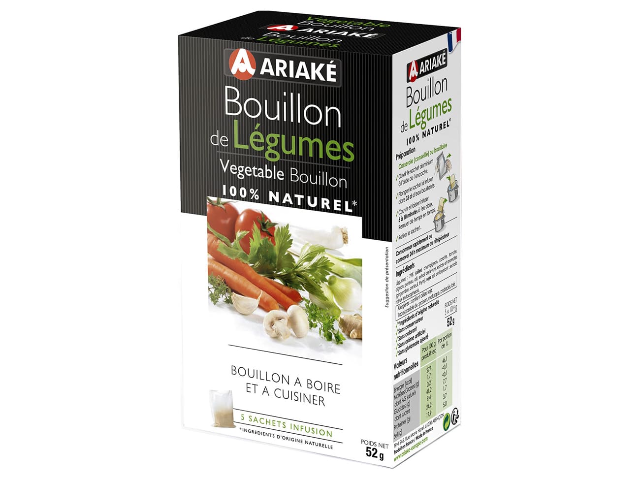 ARIAKE, Bouillon de Boeuf, 5 sachets 33cl - Achat, utilisation