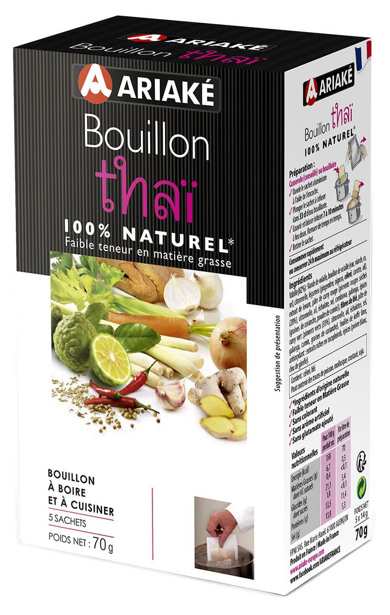 Bouillon Thaï à infuser 5 x 33 cl Ariake Meilleur du Chef