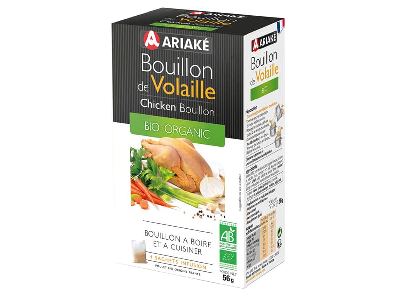 Bouillon de volaille à infuser Bio 4 x 33 cl Ariake Meilleur du Chef
