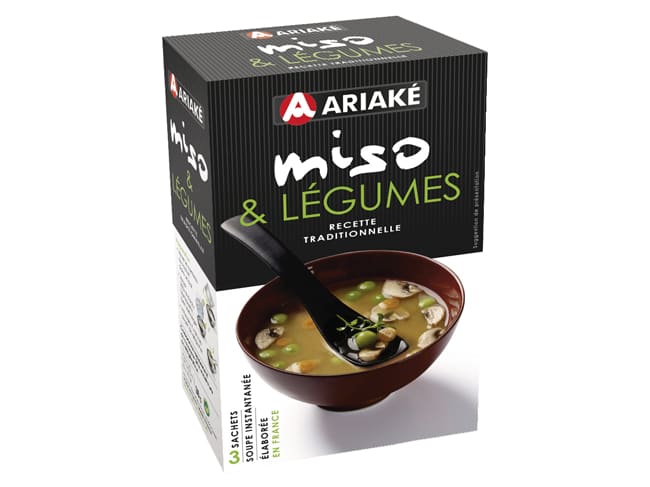 Soupe Miso et Légumes - 3 x 200 ml - Ariake