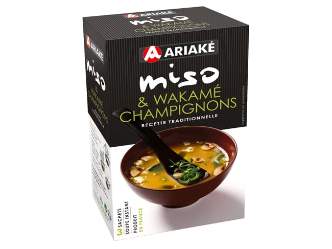 Soupe Miso et Wakamé Champignons - 3 x 200 ml - Ariake