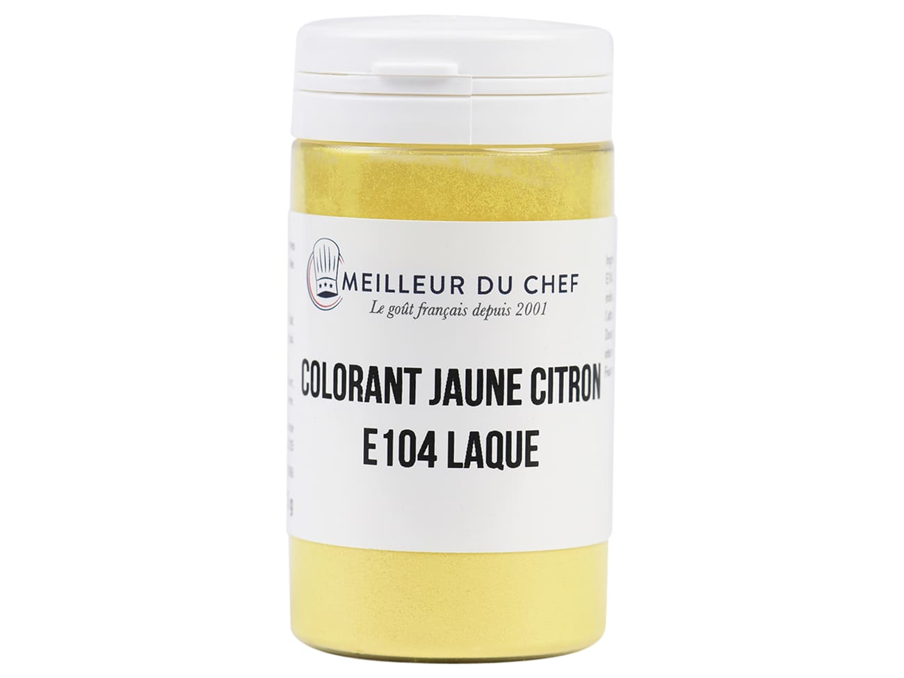 Colorant alimentaire en poudre jaune citron - lipodispersible - 25 g -  Selectarôme - Meilleur du Chef