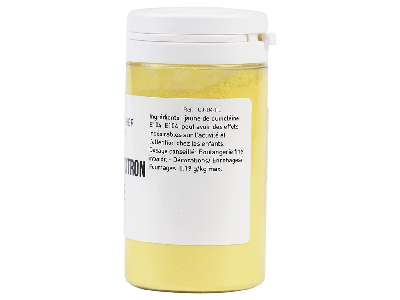 Colorant alimentaire en poudre jaune citron - lipodispersible - 25 g -  Selectarôme - Meilleur du Chef
