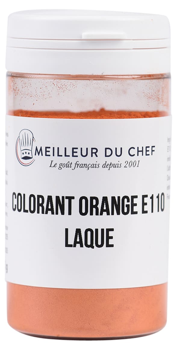 Colorant alimentaire Orange E110 Poudre Liposoluble 15gColorant