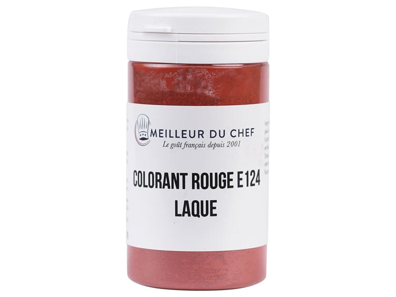 Colorant alimentaire en poudre rouge E124 - lipodispersible - 25 g -  Selectarôme - Meilleur du Chef