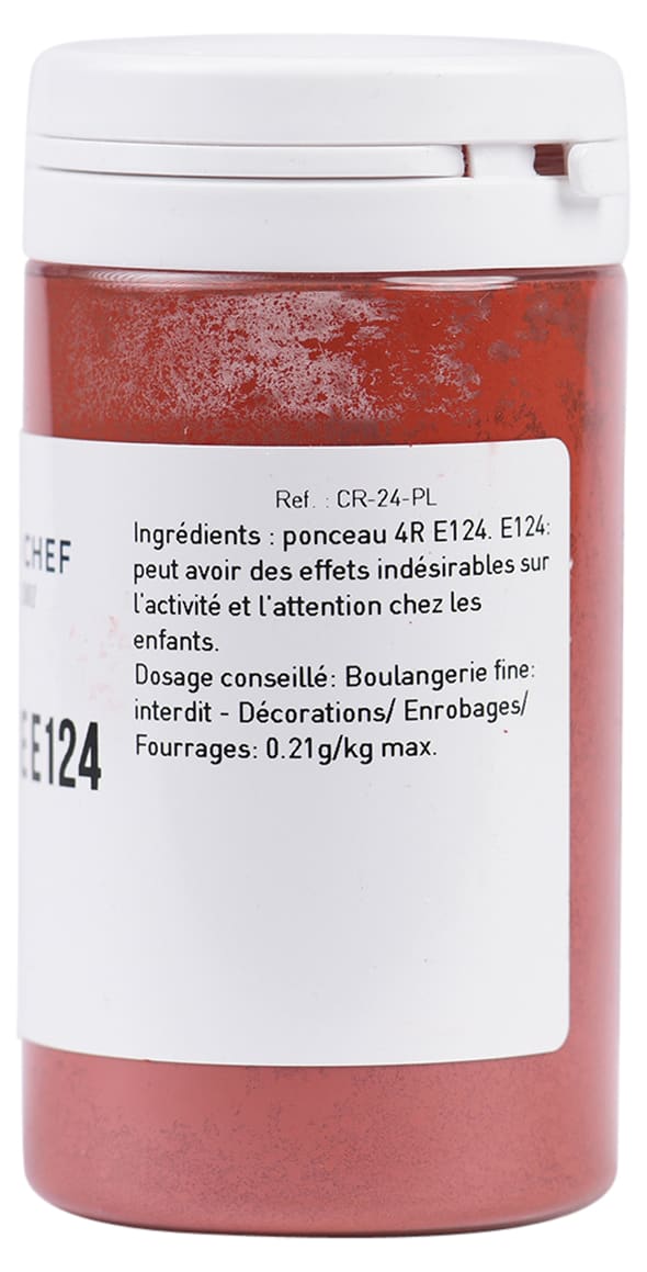 Colorant alimentaire rouge E124 - Poudre liposoluble - BienManger