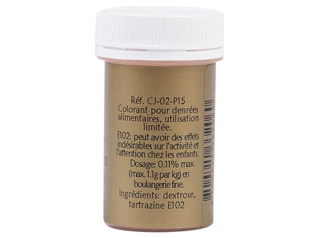 Colorant poudre hydrosoluble jaune d'oeuf Epicuria 8 g 