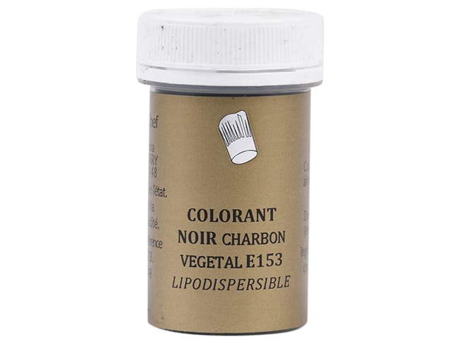 Colorant noir charbon végétal - liposoluble - 8 g - Selectarôme