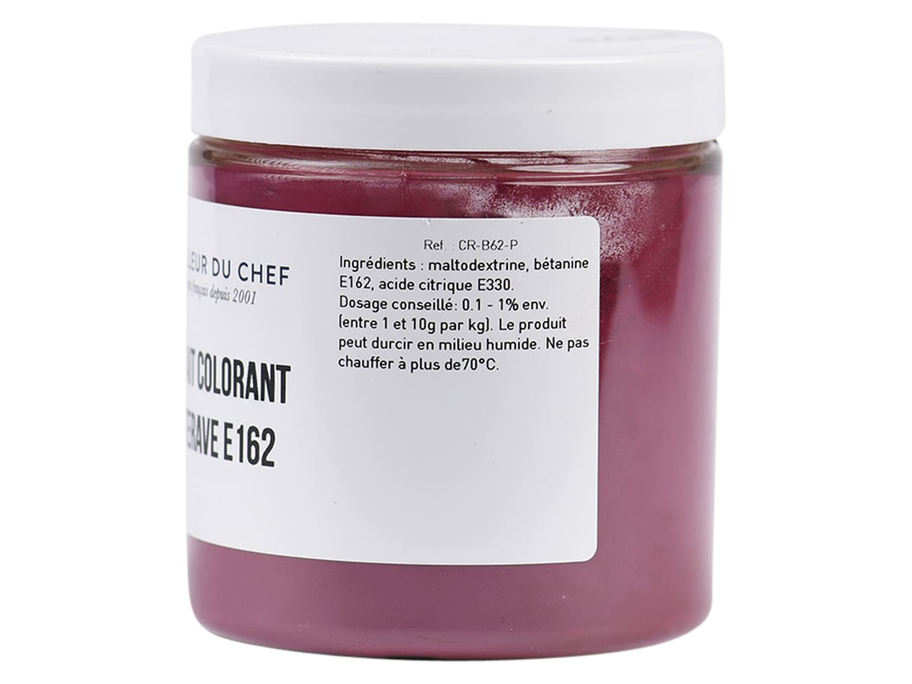 Colorant rouge 100% naturel poudre hydrosoluble tubo 100g