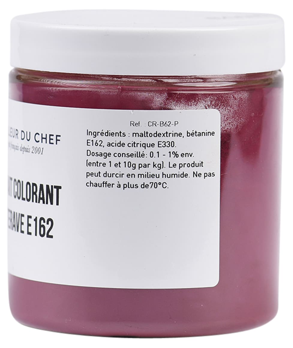 Colorant alimentaire en poudre rouge framboise - hydrosoluble - 10 g -  Selectarôme - Meilleur du Chef