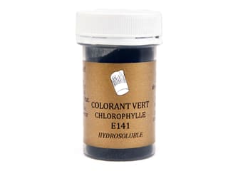 Colorant alimentaire en poudre vert chlorophylle - hydrosoluble - 10 g - Selectarôme