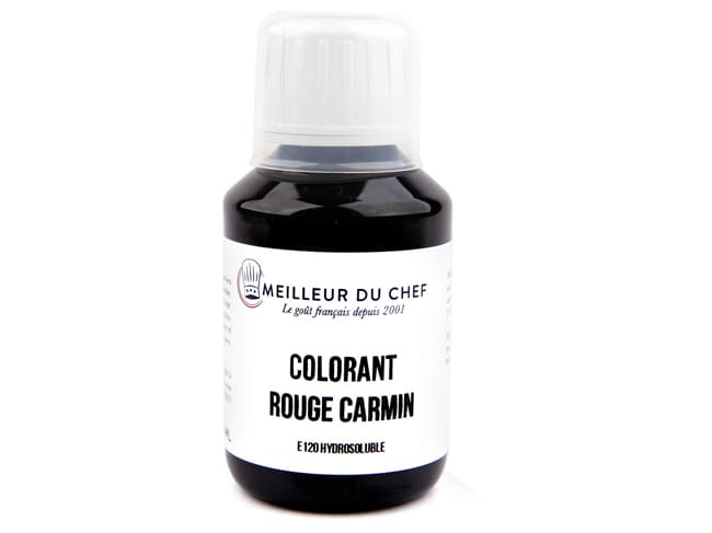 Colorant alimentaire liquide - rouge carmin E120 - 58 ml DDM proche - Meilleur du Chef