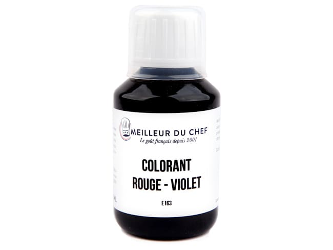 Colorant alimentaire liquide - rouge-violet E163 - 1 litre DDM proche - Meilleur du Chef