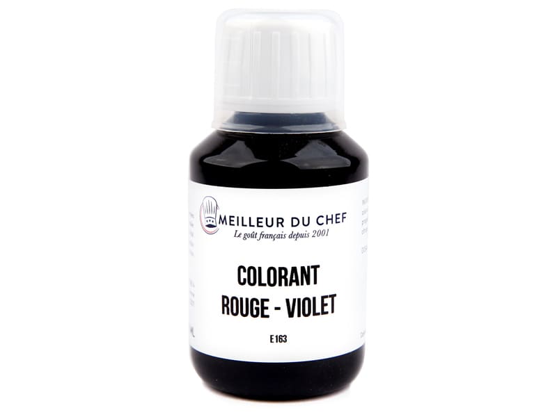 Colorant alimentaire liquide - rouge-violet E163 - 115 ml